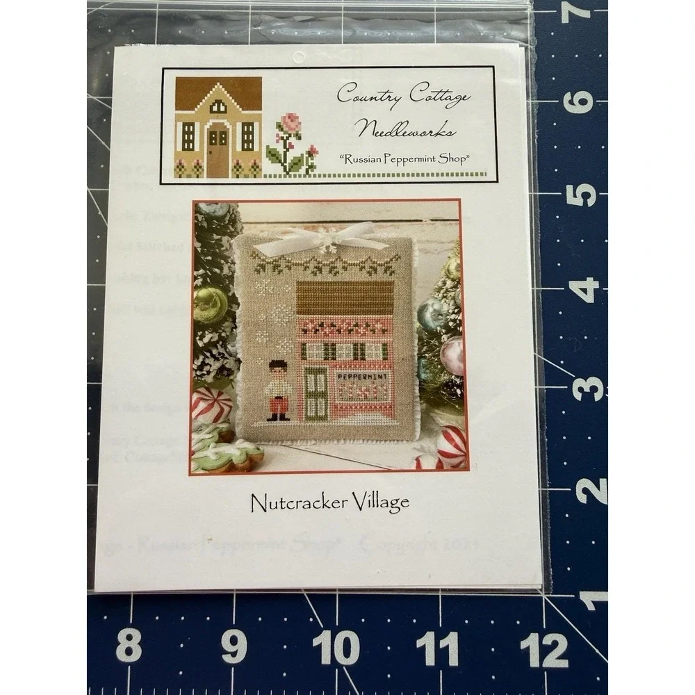 Russian Peppermint Shop ~ Country Cottage Needleworks Small cross stitch pattern